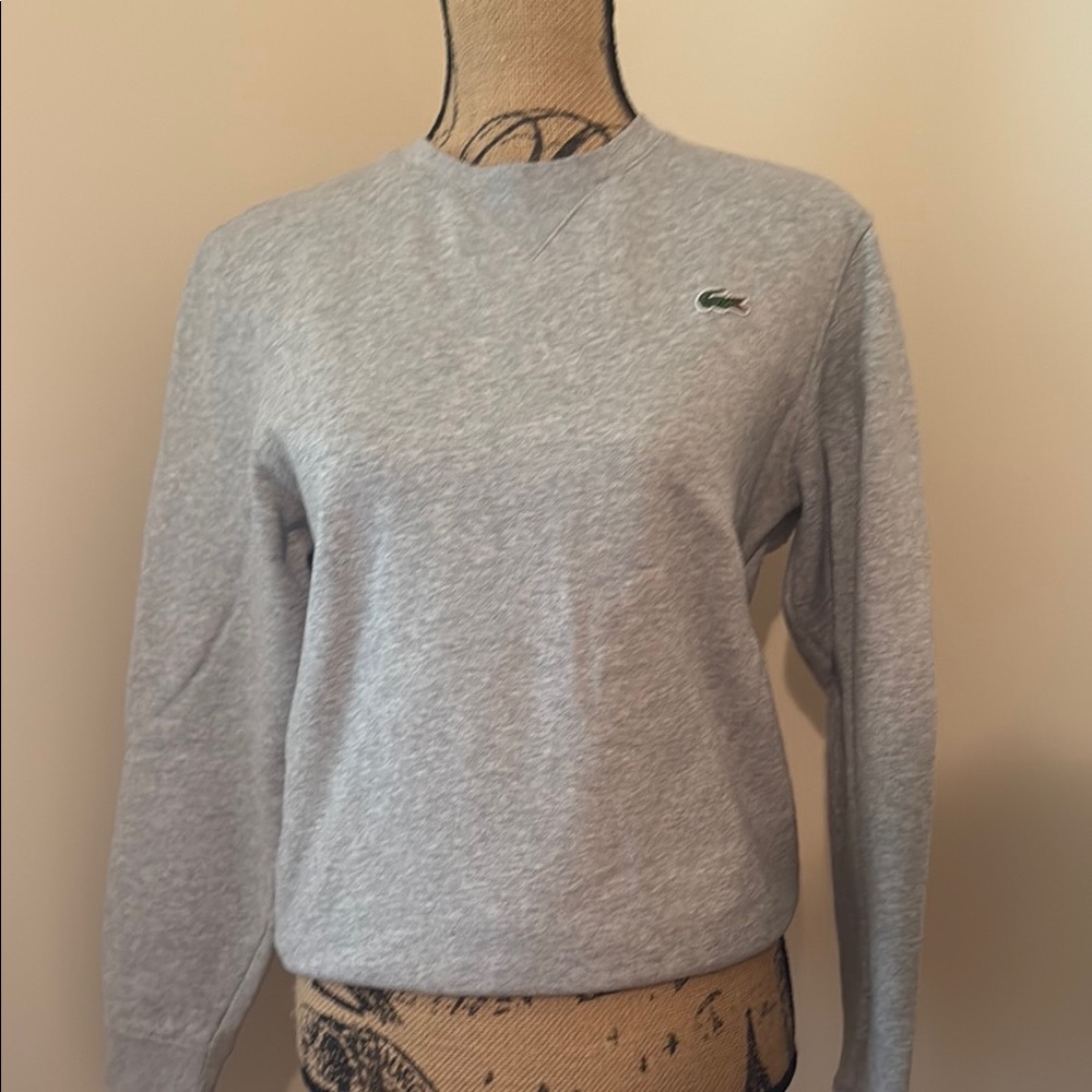 Lacoste Gray Sweatshirt with Minimalist Design
